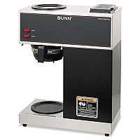VPR Two Burner Pourover Coffee Brewer, 12-Cup, Stainless Steel, Black (VPR)