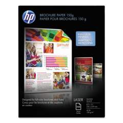 HP Color Laser Glossy Brochure Paper, 97 Bright, 40lb, 8.5 x 11, White, 150/Pack (Q6611A)