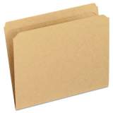 Pendaflex Dark Kraft File Folders with Double-Ply Top, Straight Tab, Letter Size, Kraft, 100/Box (RK152)