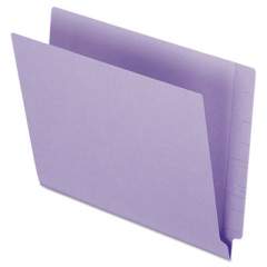 Pendaflex Colored End Tab Folders with Reinforced 2-Ply Straight Cut Tabs, Letter Size, Purple, 100/Box (H110DPR)