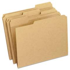 Pendaflex Dark Kraft File Folders with Double-Ply Top, 1/3-Cut Tabs, Letter Size, Kraft, 100/Box (RK15213)