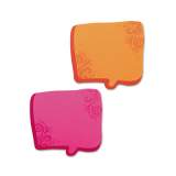 Redi-Tag Thought Bubble Notes, 2 3/4 x 2 3/4, Neon Orange/Magenta, 75-Sheet Pads, 2/Set (22100)