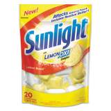 Sunlight Auto Dish Power Pacs, Lemon Scent, 1.5 oz Single Dose Pouches, 20/Pk, 6 Pks/Ct (17117)