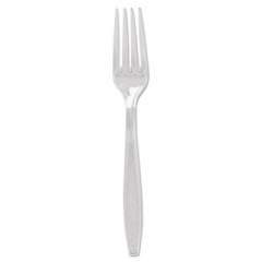 Dart Guildware Heavyweight Plastic Cutlery, Forks, Clear, 1000/Carton (GDC5FK0090)