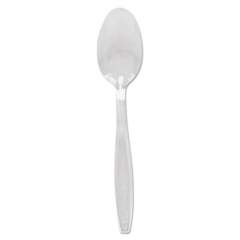 Dart Guildware Heavyweight Plastic Cutlery, Teaspoons, Clear, 1000/Carton (GDC7TS0090)