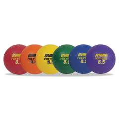 Champion Sports Rhino Playground Ball Set, 8.5" Diameter, Assorted Colors, 6/Set (PX85SET)