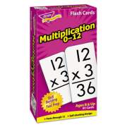 TREND Skill Drill Flash Cards, Multiplication, 3 x 6, Black and White, 91/Pack (T53105)