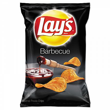 BBQ Potato Chips, 1.5 oz Bag, 64/Carton (44458)