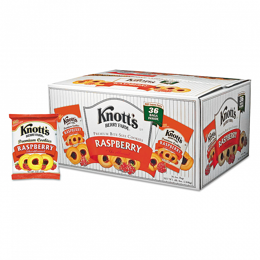 Premium Berry Jam Shortbread Cookies, Raspberry, 2 oz Pack, 36/Carton (59636)