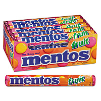 Chewy Mints, 1.32 oz, Mixed Fruit, 15 Rolls/Box (4181)
