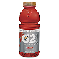 G2 Perform 02 Low-Calorie Thirst Quencher, Fruit Punch, 20 oz Bottle, 24/Carton (04053)