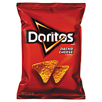 Nacho Cheese Tortilla Chips, 1.75 oz Bag, 64/Carton (44375)