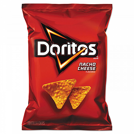 Nacho Cheese Tortilla Chips, 1.75 oz Bag, 64/Carton (44375)