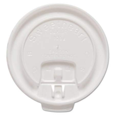 Dart Lift Back and Lock Tab Cup Lids for Foam Cups, Fits 10 oz Trophy Cups, White, 100/Pack (DLX10RPK)