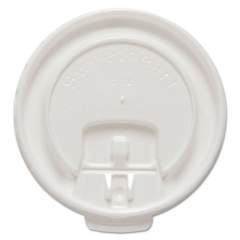 Dart Lift Back and Lock Tab Cup Lids for Foam Cups, Fits 8 oz Trophy Cups, White, 100/Pack (DLX8RPK)