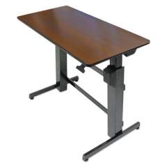 WorkFit by Ergotron WorkFit-D Sit-Stand Desk, 47.63" x 23.5" x 30.63" to 50.63", Walnut/Black (24271927)