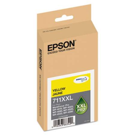 Epson T711XXL420 (711XL) DURABrite Ultra Ink, 3400 Page-Yield, Yellow