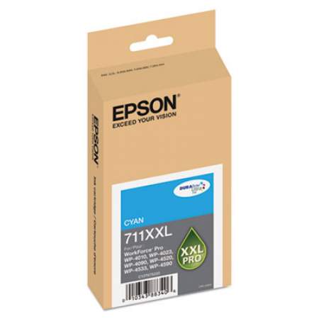 Epson T711XXL220 (711XL) DURABrite Ultra Ink, 3400 Page-Yield, Cyan