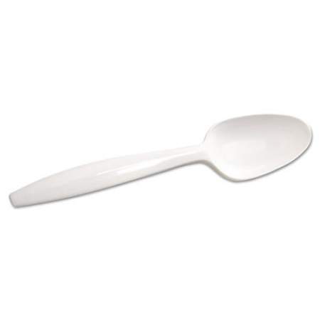Dixie Mediumweight Polypropylene Cutlery, Teaspoon, White, 1,000/Carton (PTM21S)