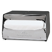 Mini MorNap Mini-Fold Tabletop Napkin Dispenser, 7.9 x 11.5 x 4.9, Black/Chrome (51202CT)