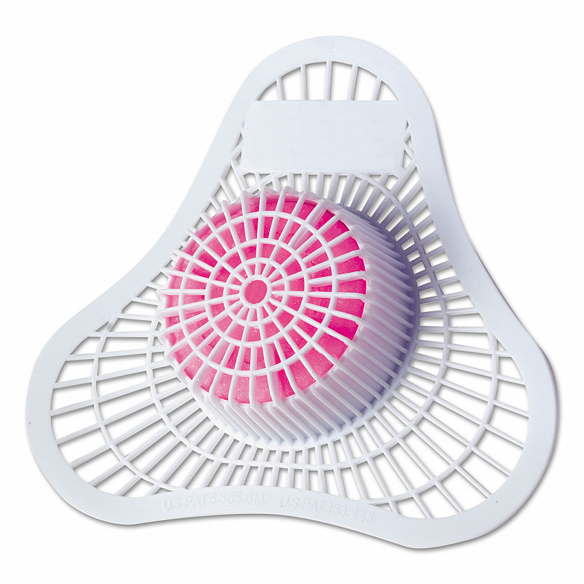 Health Gards Urinal Screen with Non-Para Block, Cherry Scent, White/Pink, Cherry, Dozen (01901)