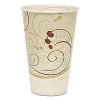 Symphony Treated-Paper Cold Cups, ProPLanet Seal, 12 oz, White/Beige/Red, 100/Bag, 20 Bags/Carton (R12NSYM)