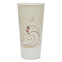 Symphony Treated-Paper Cold Cups, 22 oz, White/Beige/Red, 50/Bag, 20 Bags/Carton (RS22NSYM)