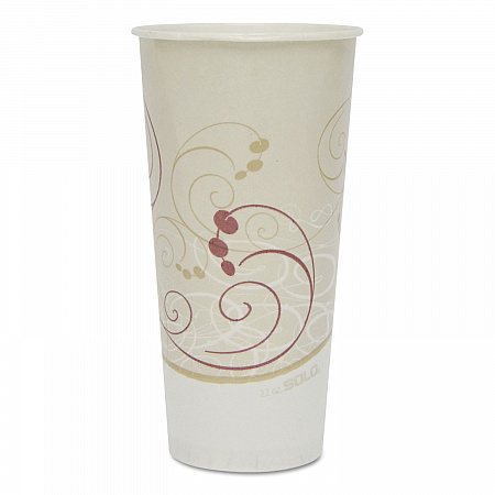 Symphony Treated-Paper Cold Cups, 22 oz, White/Beige/Red, 50/Bag, 20 Bags/Carton (RS22NSYM)
