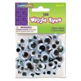 Creativity Street Wiggle Eyes Assortment, Assorted Sizes, Black, 100/Pack (344602)