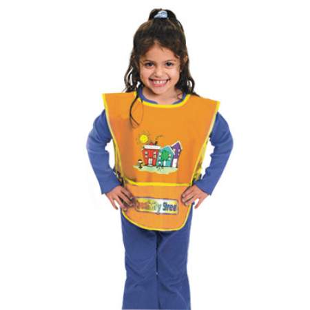 Creativity Street Kraft Artist Smock, Fits Kids Ages 3-8, Vinyl, One Size Fits All, Bright Colors (5207)