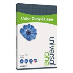 Universal Deluxe Color Copy and Laser Paper, 98 Bright, 28 lb, 11 x 17, White, 500/Ream (96244)