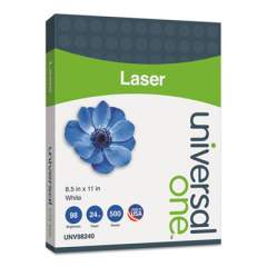 Universal Deluxe Laser Paper, 98 Bright, 24lb, 8.5 x 11, White, 500/Ream (98240)