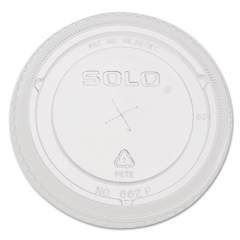 Dart Straw-Slot Cold Cup Lids, Fits 9 oz to 20 oz Cups, Clear, 100/Sleeve, 10 Sleeves/Carton (662TSCT)