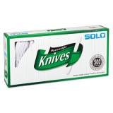 SOLO Cup Company Heavyweight Plastic Cutlery, Knives, White, 7", 500/Carton (827271)
