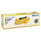SOLO Cup Company Heavyweight Plastic Cutlery, Spoons, White, 6", 500/Carton (827272)