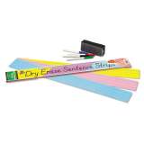 Pacon Dry Erase Sentence Strips, 24 x 3, Blue; Pink; Yellow, 30/Pack (5186)