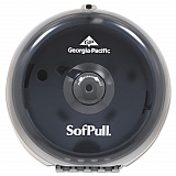SofPull Mini Center-Pull Single-Roll Bath Tissue Dispenser, 8.75 x 7 x 9, Smoke (56513)