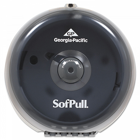 SofPull Mini Center-Pull Single-Roll Bath Tissue Dispenser, 8.75 x 7 x 9, Smoke (56513)