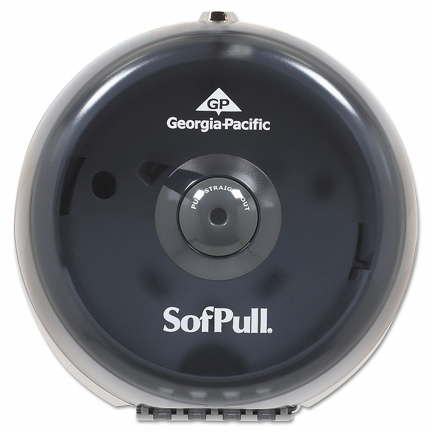 SofPull Mini Center-Pull Single-Roll Bath Tissue Dispenser, 8.75 x 7 x 9, Smoke (56513)