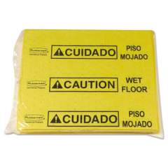 Rubbermaid Commercial Over-The-Spill Pad Tablet w/25 Pads, Yellow/Black,14 x 16 1/2 (4253YEL)