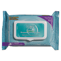 Hygea Flushable Personal Cleansing Cloths, 6.25 x 5.38, Flowering Herbs, White, 48/Pack, 12 Packs/Carton (A500F48)