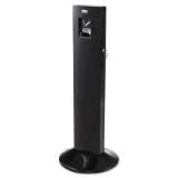 Rubbermaid Commercial Metropolitan Smokers' Station, Weighted Base, 1.6 gal, Galvanized Liner, 42.8 x 16.8 (R93400BK)