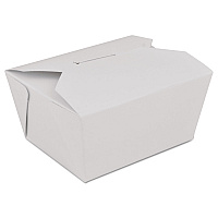ChampPak Retro Carryout Boxes, #1, 4.38 x 3.5 x 2 5, White, Paper, 300/Carton (0771)