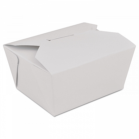 ChampPak Retro Carryout Boxes, #1, 4.38 x 3.5 x 2 5, White, Paper, 300/Carton (0771)