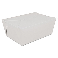 ChampPak Retro Carryout Boxes, #4, 7.75 x 5.5 x 3.5, White, Paper, 160/Carton (0774)