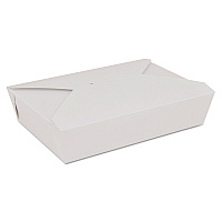 ChampPak Retro Carryout Boxes, #2, 7.75 x 5 5 x 1 88, White, Paper, 200/Carton (0772)