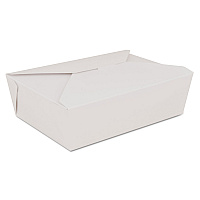ChampPak Retro Carryout Boxes, #3, 7.75 x 5.5 x 2.5, White, Paper, 200/Carton (0773)