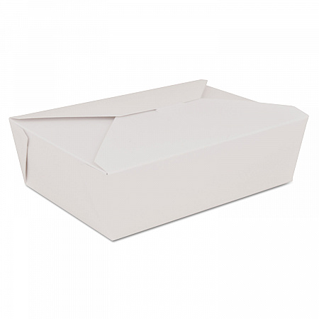 ChampPak Retro Carryout Boxes, #3, 7.75 x 5.5 x 2.5, White, Paper, 200/Carton (0773)