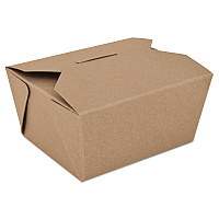 ChampPak Retro Carryout Boxes, #1, 4.38 x 3.5 x 2.5, Brown, Paper, 450/Carton (0761)