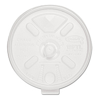 Lift n' Lock Plastic Hot Cup Lids, With Straw Slot, Fits 10 oz to 14 oz Hot Cups, Translucent, 100/Sleeve, 10 Sleeves/Carton (12FTLS)